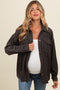 Black Checker Plaid Button Down Maternity Shirt