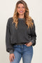 Charcoal Fleece Drop Shoulder Sweatshirt