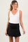 Black Back Pleat Maternity Skort