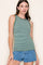 Olive Striped Knit Tank