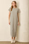 Black Striped Midi T-Shirt Dress