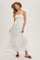 Ivory Smocked Strapless Front Tie Maxi Dress