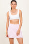 Pink Back Pleat Skort