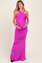 Violet Twist Front Ruched Maternity Maxi Dress