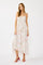 Ivory Floral Sleeveless Tiered Ruffle Detail Maxi Dress