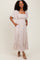 Cream Multi Ditsy Floral Smocked Midi Dress