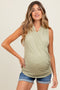 Sage Draped Crossover Maternity Sleeveless Top