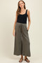 Olive Drawstring Wide Leg Maternity Pants