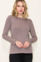Mocha Ribbed Long Sleeve Top