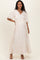 Cream Floral Textured Chiffon Overlay Maternity Maxi Dress