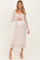 Cream Floral Sweetheart Neckline Long Sleeve Maternity Maxi Dress
