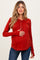 Rust Long Sleeve Exposed Seam Maternity Top