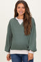Olive French Terry Maternity Sweatshirt