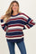 Multicolor Striped Chunky Knit Maternity Sweater