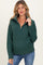 Green Half Zip Maternity Pullover Sweater