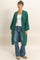 Forest Green Oversized Waffle Knit Long Cardigan