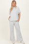 Heather Grey Curved Hem Tee Pants Maternity Set