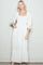 Cream Floral 3/4 Sleeve Maxi Dress