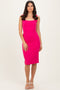 Fuchsia Square Neck Tank Dress