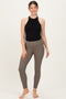 Mocha Ribbed Active Maternity Legging