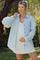 Light Blue Button Down Lightweight Casual Maternity Shirt