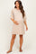 Beige Mineral Wash French Terry Knit Maternity T-Shirt Dress