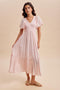 Light Pink Smocked Midi Dress