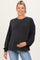 Black Oversized Cutout Back Maternity Sweatshirt