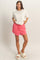 Taffy Pink Drawstring Relaxed Fit Shorts