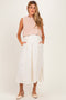 Peach Sleeveless Sweater Top Colorblock Maternity Midi Dress