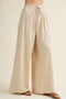 Natural Linen Wide Leg Pants