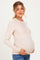 Natural Brushed Rib Knit Maternity Long Sleeve Top