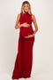 Ruby Sleeveless Side Draped Maternity Maxi Dress