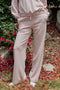 Light Pink Brushed Knit Straight Leg Pants