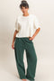 Hunter Green Washed Barrel Sweatpants