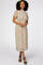 Ivory Floral Mock Neck Midi Dress