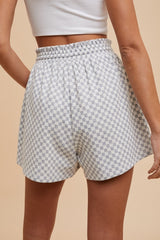 Grey Checkered Shorts