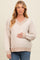 Mocha Mixed Pattern Maternity Sweater