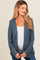 Dark Teal Knit Open Front Maternity Cardigan