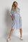 Chambray Tie Dye Print Dress