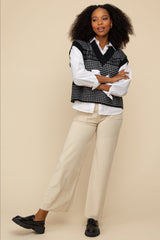 Beige Mixed Corduroy With Pocket Pants