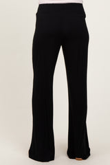 Black Basic Wide Leg Pocketed Maternity Pants