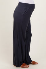 Charcoal Basic Wide Leg Pocketed Maternity Pants