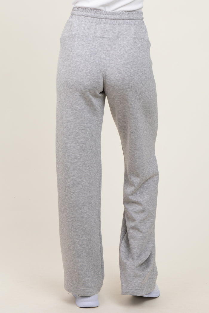Heather Grey Straight Leg Drawstring Sweatpants