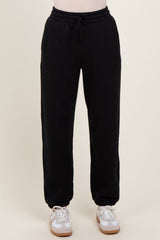 Black Drawstring Relaxed Fit Sweatpants