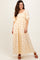 Cream Floral Smocked Puff Sleeve Maxi Dress