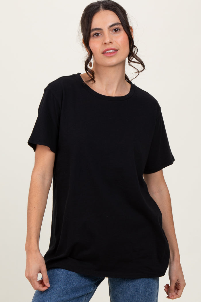 Black Basic Maternity Tee
