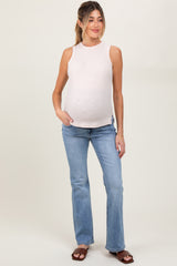 Light Blue Vintage Wash Maternity Bootcut Jeans