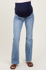 Light Blue Vintage Wash Maternity Bootcut Jeans