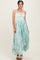 Sage Floral Woven Pleat Skirt Maternity Maxi Dress